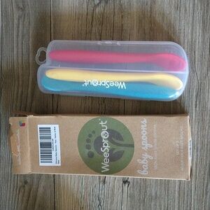Wee Sprout Silicone Baby Spoons- set of 3